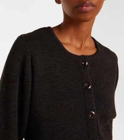 Lemaire Crew Neck Knitwear Long Sleeve Ribbed Style In Brown