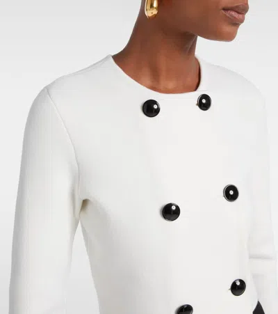 Dorothee Schumacher Sharp Ambition Wool-blend Jacket In White