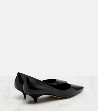 The Row Liisa Distressed Kitten-heel Pumps In Black