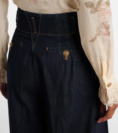 Zimmermann Denim Hypnotic Wide-leg Jeans In Blue