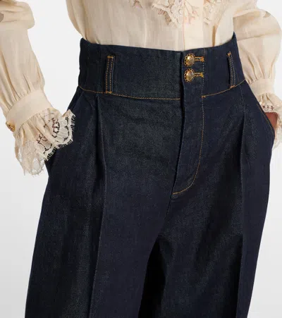 Zimmermann Denim Hypnotic Wide-leg Jeans In Blue