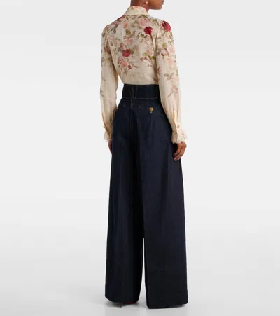 Zimmermann Denim Hypnotic Wide-leg Jeans In Blue