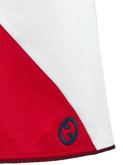 Gucci White Polyester And Cotton Short Dress In White