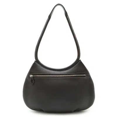 Pre-owned Hermes Chocolat Dark Brown Togo Leather Shoulder Bag Tote Bag ()
