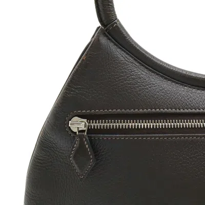 Pre-owned Hermes Chocolat Dark Brown Togo Leather Shoulder Bag Tote Bag ()