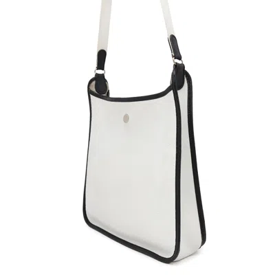 Pre-owned Hermes Vespa Black White Taurillon Clemence Leather Shoulder Bag ()