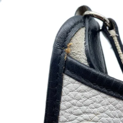 Pre-owned Hermes Vespa Black White Taurillon Clemence Leather Shoulder Bag ()