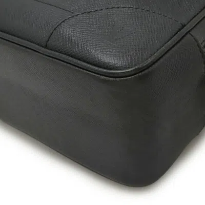 Pre-owned Louis Vuitton Ardoise Black Taiga Leather Clutch Bag ()
