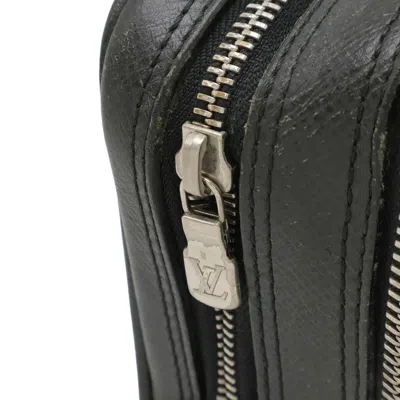 Pre-owned Louis Vuitton Ardoise Black Taiga Leather Clutch Bag ()