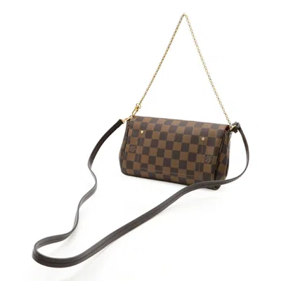 Pre-owned Louis Vuitton Brown Damier Canvas Pvc Clutch Bag Pouch Shoulder Bag ()