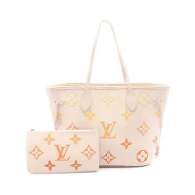Pre-owned Louis Vuitton Cream Ivory Orange Saffron Yellow Monogram Empreinte Shoulder Bag ()