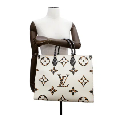 Pre-owned Louis Vuitton Lv Off White Shoulder Bag Tote Bag ()