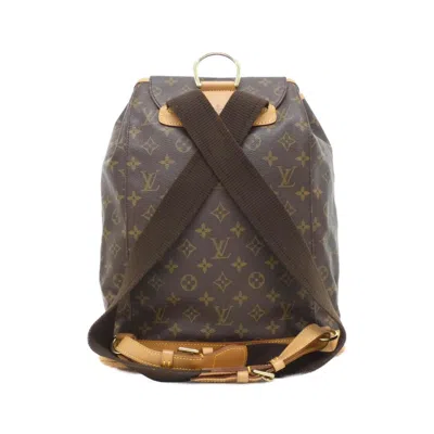 Pre-owned Louis Vuitton Marron Coated Canvas Backpack ()