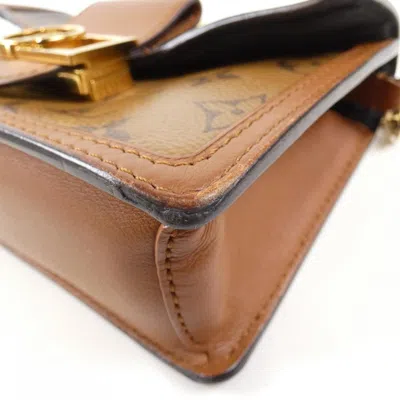 Pre-owned Louis Vuitton Marron Coated Canvas Chain/shoulder Wallet () In Brown