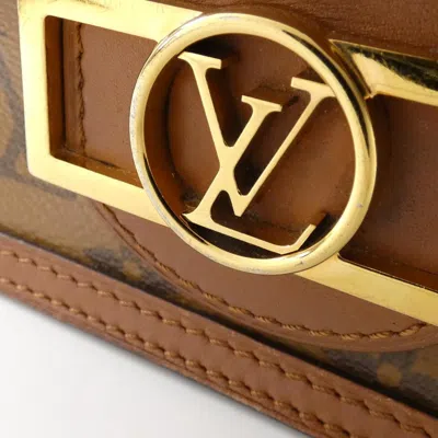 Pre-owned Louis Vuitton Marron Coated Canvas Chain/shoulder Wallet () In Brown
