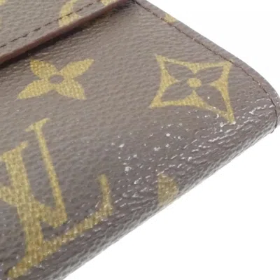 Pre-owned Louis Vuitton Marron Coated Canvas Long Wallet (bi-fold) () In Brown
