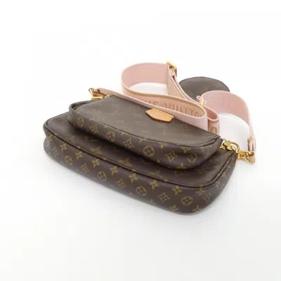 Pre-owned Louis Vuitton Marron Monogram Rose Rose Clair Monogram Pochette Pouch Shoulder Bag ()