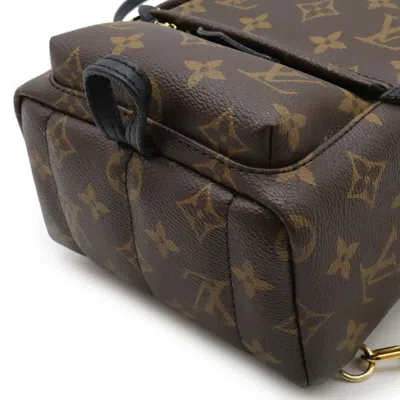 Pre-owned Louis Vuitton Monogram Black Brown Monogram Leather Backpack ()