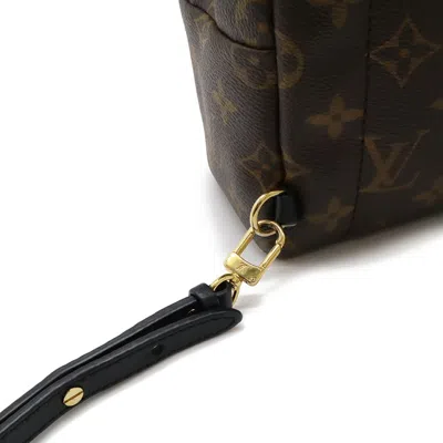 Pre-owned Louis Vuitton Monogram Black Brown Monogram Leather Backpack ()