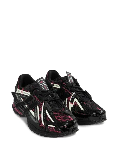 New Balance Mesh Panel Sneakers Rubber Outsole In Black