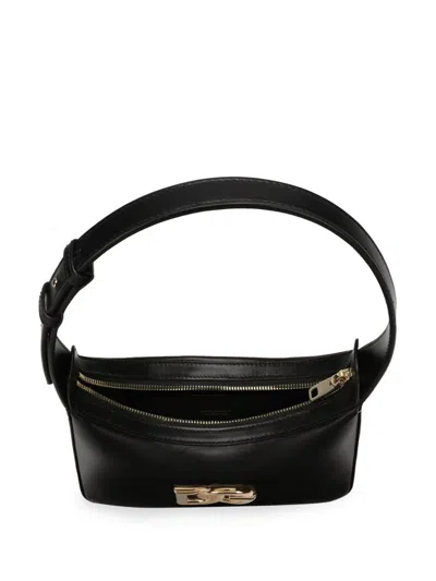 Dolce & Gabbana Structured Calfskin Shoulder Bag In Black