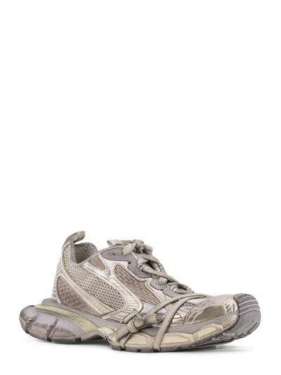 Balenciaga Men '3xl' Grey Low Top Sneakers With Logo Detail In Tech Fabric Man In Gray