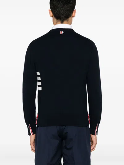 Thom Browne 4-bar Cotton Jumper In Black