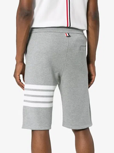 Thom Browne Light Gray Loopback Cotton Sweatshorts In Gray