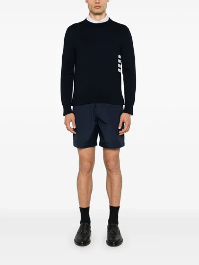 Thom Browne 4-bar Cotton Jumper In Black
