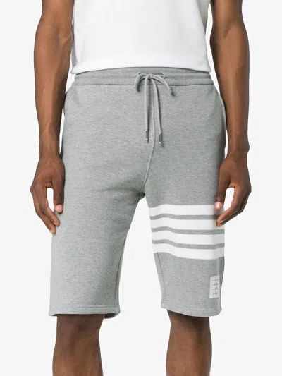 Thom Browne Light Gray Loopback Cotton Sweatshorts In Gray