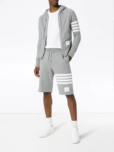 Thom Browne Light Gray Loopback Cotton Sweatshorts In Gray