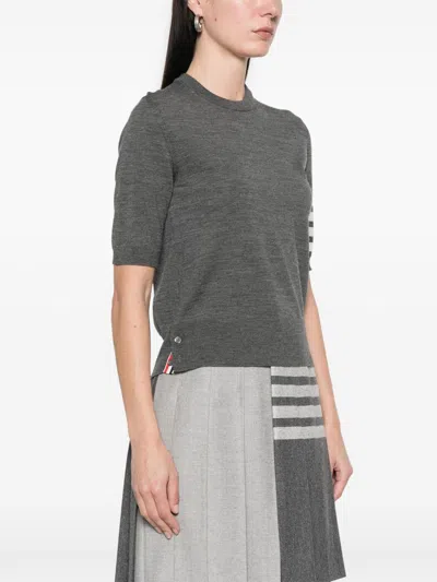 Thom Browne 4bar Wool Top In Gray