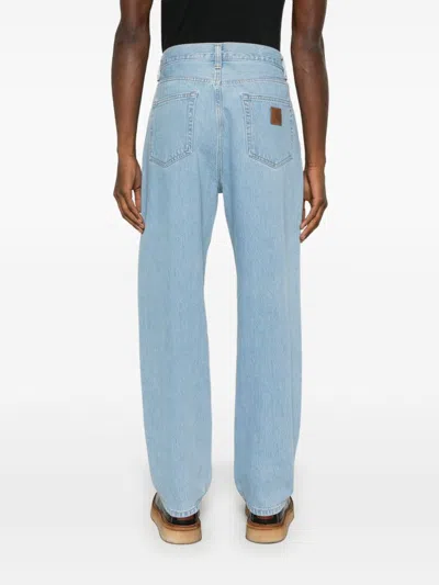 Carhartt Light Blue Aaron Regular Fit Denim Jeans In Blue