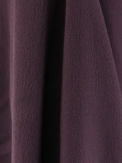 Chloé Acetate And Silk Trousers With Flared Bottom In Burgundy