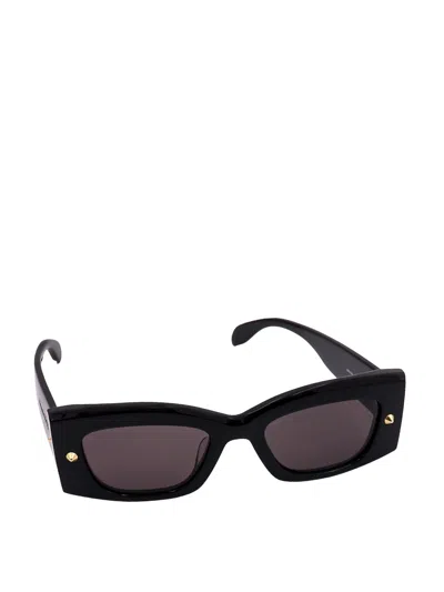 Alexander Mcqueen Acetate Sunglasses In Black