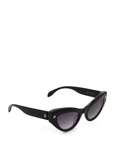 Alexander Mcqueen Cat Eye-frame Recycled Acetate Sunglasses In Black