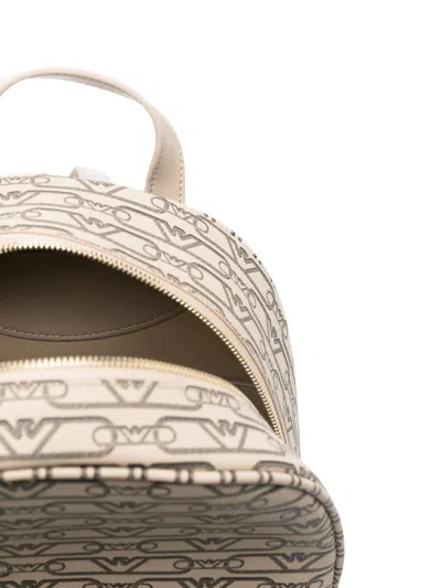 Emporio Armani Logo Print Backpack With Adjustable Straps
