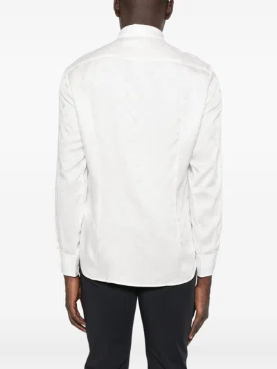 Emporio Armani Long-sleeve Button-up Shirt In White