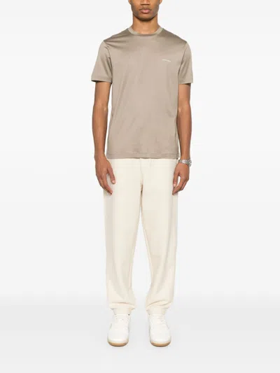 Emporio Armani Allover Logo Sweatpants In Neutral