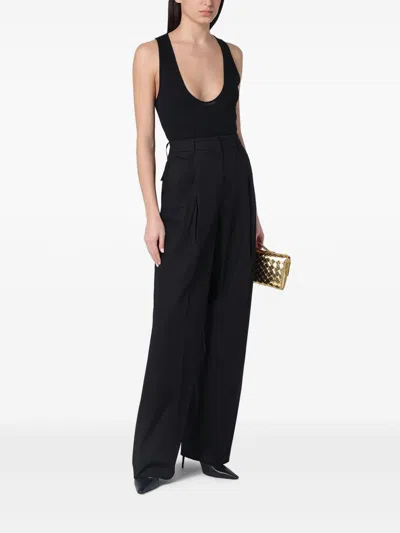 The Latest Thelatest Wide Black Alma Trousers In Black