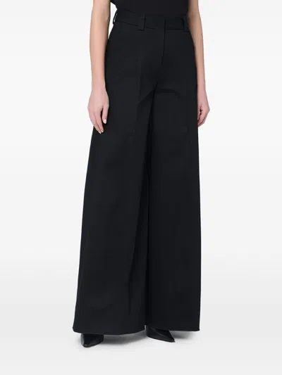 The Latest Thelatest Wide Black Alma Trousers In Black