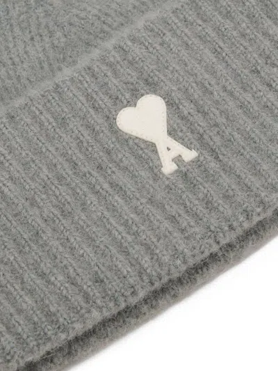 Ami Alexandre Mattiussi Heart Friend Knitted Beanie With Folded Brim