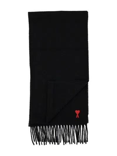 Ami Alexandre Mattiussi Ami De Coeur Wool Scarf