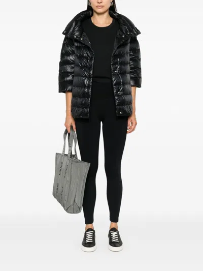 Herno Aminta Nylon Cape In Black