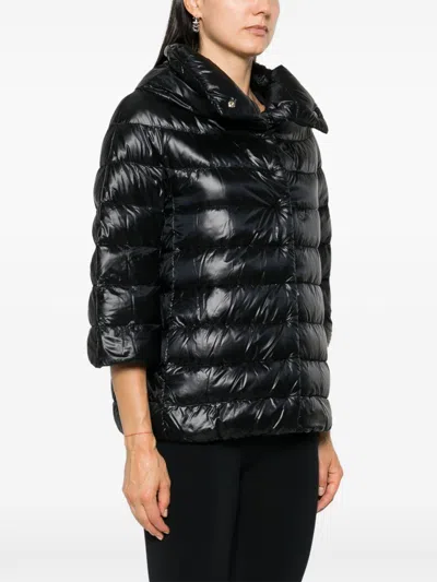 Herno Aminta Nylon Cape In Black
