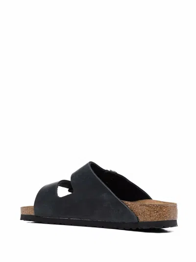 Birkenstock Arizona Oiled Leather Sandals In Blue
