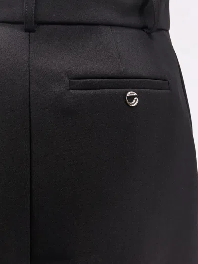 Coperni Asymmetrical Hem Crepe Skirt In Black