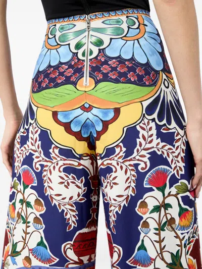Alice And Olivia Athena Clean Wide Leg Pants On The Road In Multi