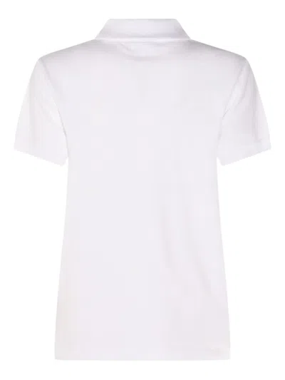 Maison Kitsuné Baby Fox Cotton Polo Shirt In White