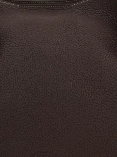 Tod's Medium Leather Bucket Bag Drawstring In Brown